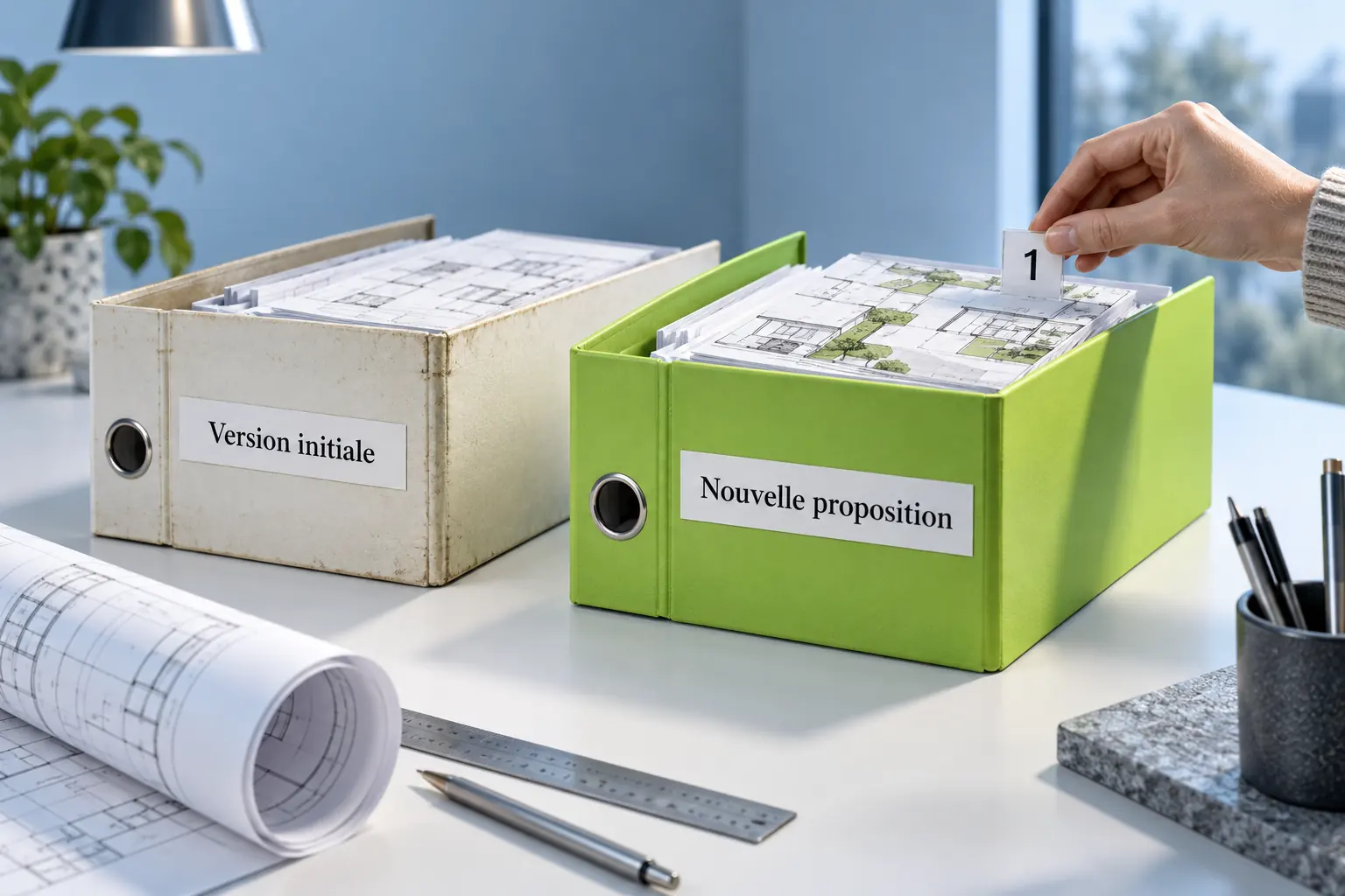 Deux dossiers distincts conservent la version initiale et la nouvelle proposition
